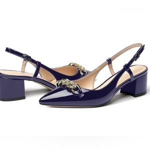 Buckle Slingback Pumps